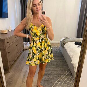 SHOW ME YOUR MUMU Lemon Cutout Dress Size small